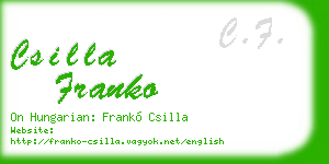 csilla franko business card