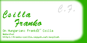 csilla franko business card